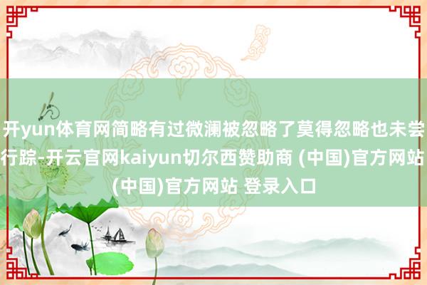 开yun体育网简略有过微澜被忽略了莫得忽略也未尝留有什么行踪-开云官网kaiyun切尔西赞助商 (中国)官方网站 登录入口