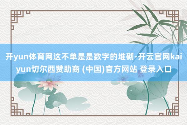开yun体育网这不单是是数字的堆砌-开云官网kaiyun切尔西赞助商 (中国)官方网站 登录入口