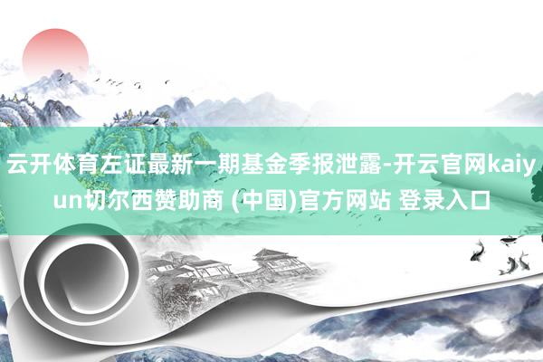 云开体育左证最新一期基金季报泄露-开云官网kaiyun切尔西赞助商 (中国)官方网站 登录入口