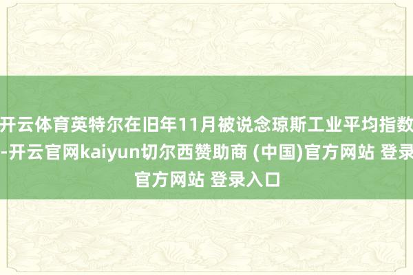 开云体育英特尔在旧年11月被说念琼斯工业平均指数剔除-开云官网kaiyun切尔西赞助商 (中国)官方网站 登录入口