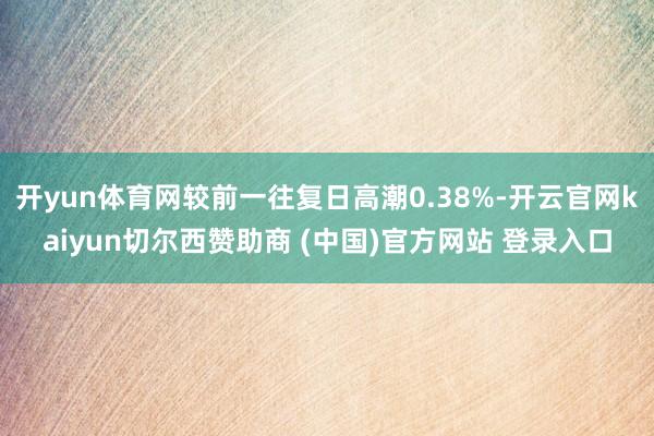 开yun体育网较前一往复日高潮0.38%-开云官网kaiyun切尔西赞助商 (中国)官方网站 登录入口