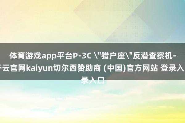 体育游戏app平台P-3C