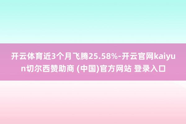 开云体育近3个月飞腾25.58%-开云官网kaiyun切尔西赞助商 (中国)官方网站 登录入口
