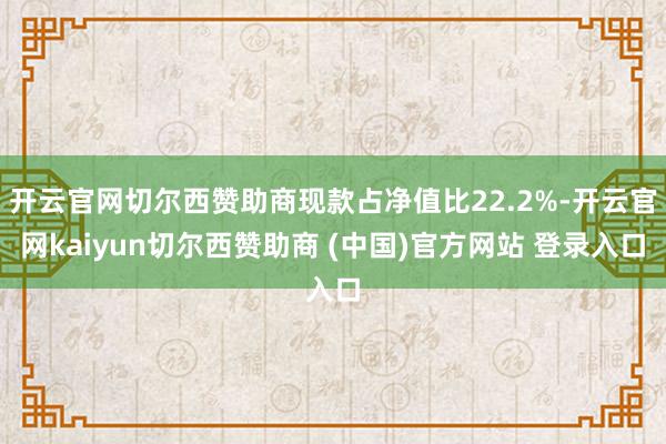 开云官网切尔西赞助商现款占净值比22.2%-开云官网kaiyun切尔西赞助商 (中国)官方网站 登录入口